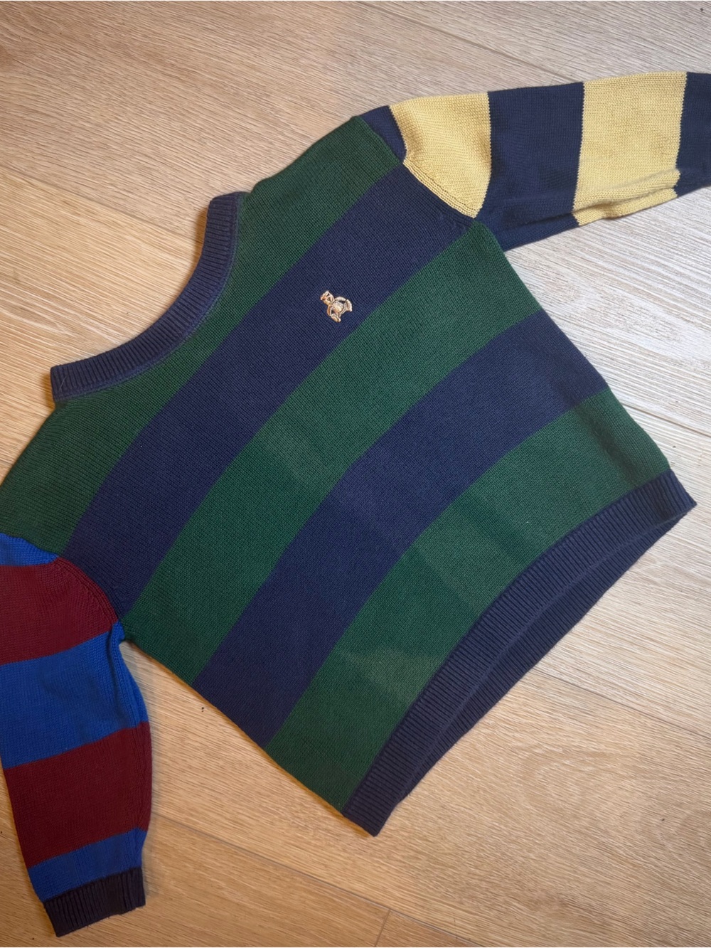 Baby Gap Brannan Bear Striped Knit Sweater 12–18M Colorblock